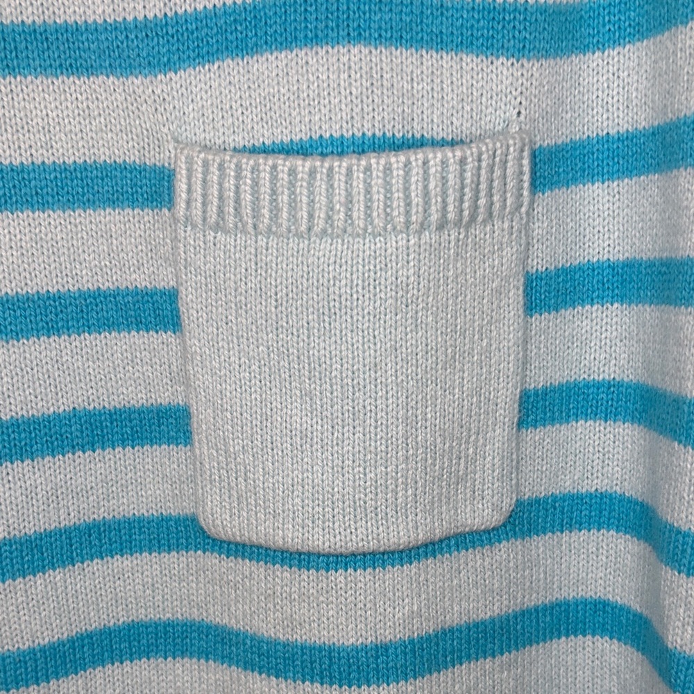 Talbots Patch Pocket Sweater - Vacation Stripe - image 2